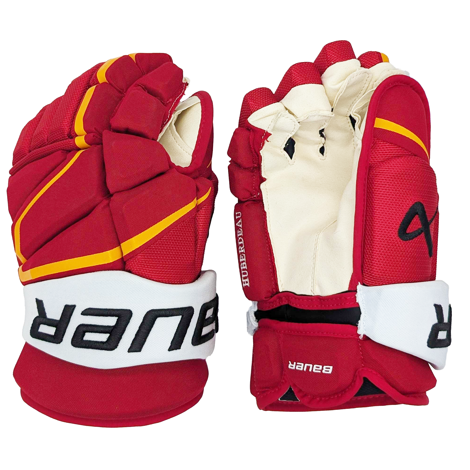 Bauer Hyperlite - Gant NHL Pro Stock - Jonathan Huberdeau (Rouge/Jaune/Blanc)